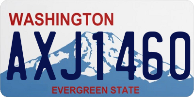 WA license plate AXJ1460