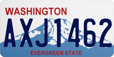 WA license plate AXJ1462