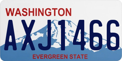 WA license plate AXJ1466