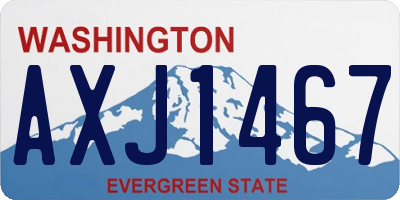 WA license plate AXJ1467
