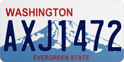 WA license plate AXJ1472