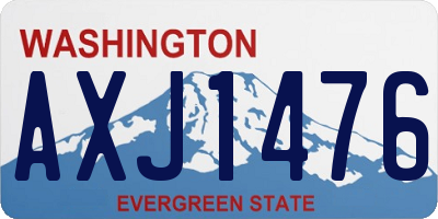 WA license plate AXJ1476