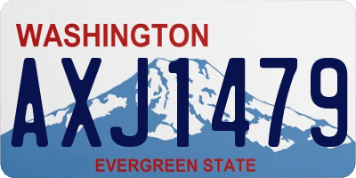 WA license plate AXJ1479