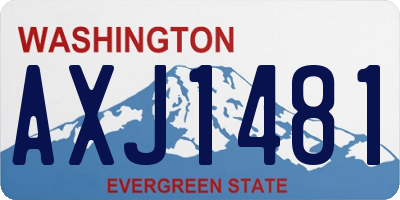 WA license plate AXJ1481