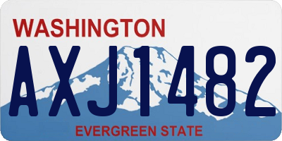 WA license plate AXJ1482