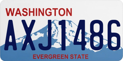 WA license plate AXJ1486