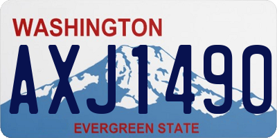 WA license plate AXJ1490