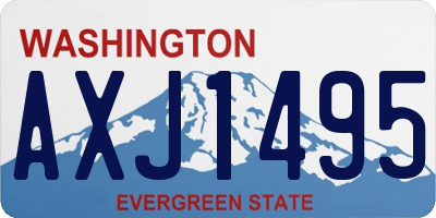 WA license plate AXJ1495