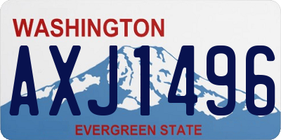 WA license plate AXJ1496