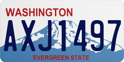 WA license plate AXJ1497