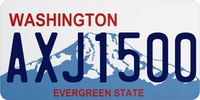WA license plate AXJ1500