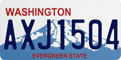 WA license plate AXJ1504