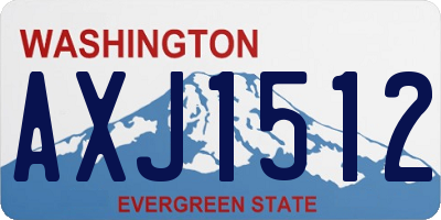 WA license plate AXJ1512