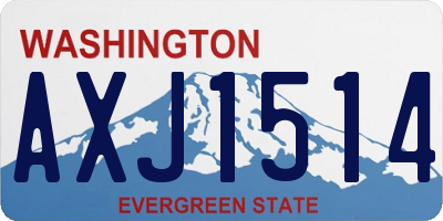 WA license plate AXJ1514