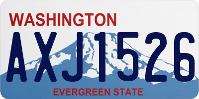 WA license plate AXJ1526