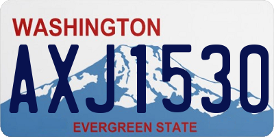WA license plate AXJ1530
