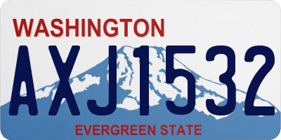 WA license plate AXJ1532