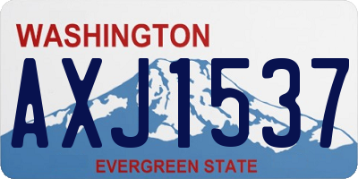 WA license plate AXJ1537