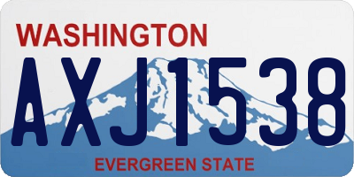 WA license plate AXJ1538