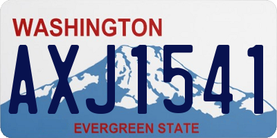 WA license plate AXJ1541
