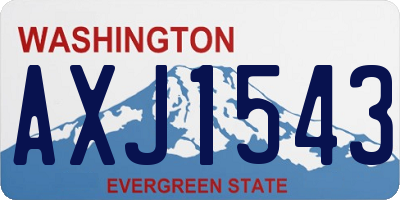 WA license plate AXJ1543