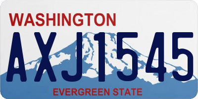 WA license plate AXJ1545