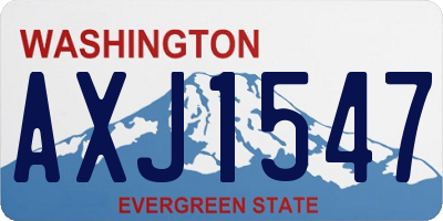 WA license plate AXJ1547