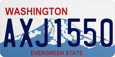 WA license plate AXJ1550