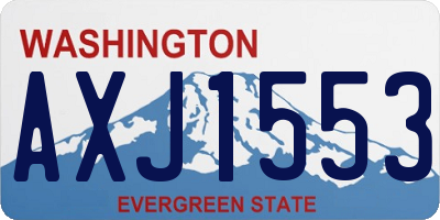 WA license plate AXJ1553