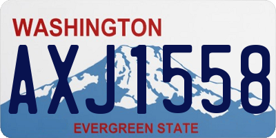 WA license plate AXJ1558
