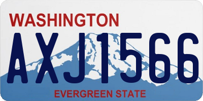 WA license plate AXJ1566