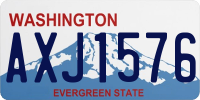 WA license plate AXJ1576