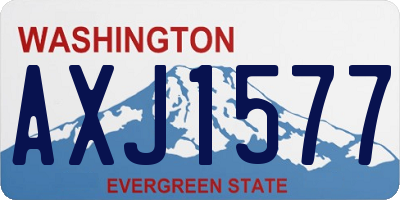 WA license plate AXJ1577