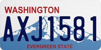 WA license plate AXJ1581