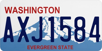 WA license plate AXJ1584