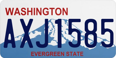 WA license plate AXJ1585