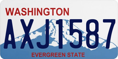 WA license plate AXJ1587