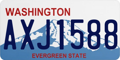 WA license plate AXJ1588