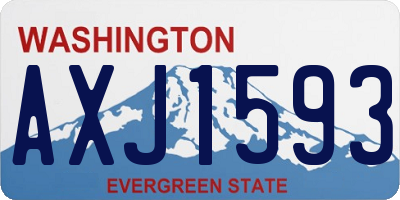 WA license plate AXJ1593