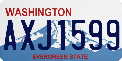 WA license plate AXJ1599