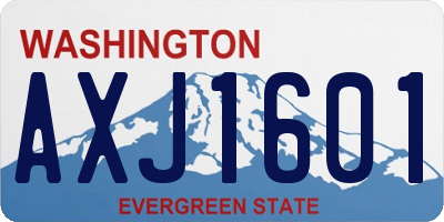 WA license plate AXJ1601
