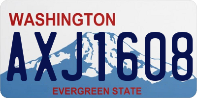 WA license plate AXJ1608