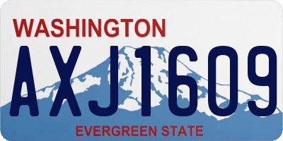 WA license plate AXJ1609