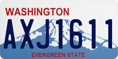 WA license plate AXJ1611