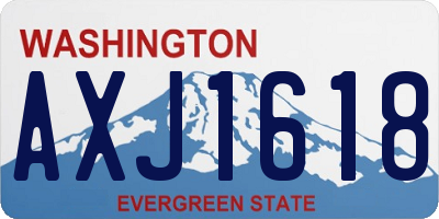 WA license plate AXJ1618