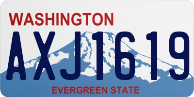 WA license plate AXJ1619