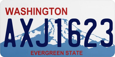 WA license plate AXJ1623