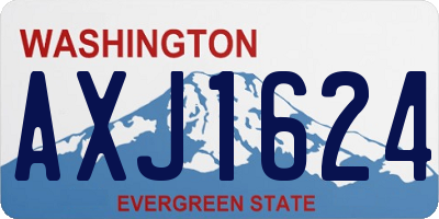 WA license plate AXJ1624