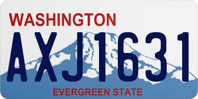 WA license plate AXJ1631
