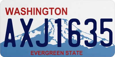 WA license plate AXJ1635